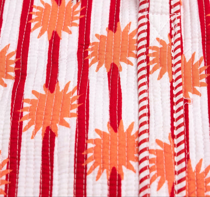 Coral Red Sunrise – Wander Tote Bag 18x18