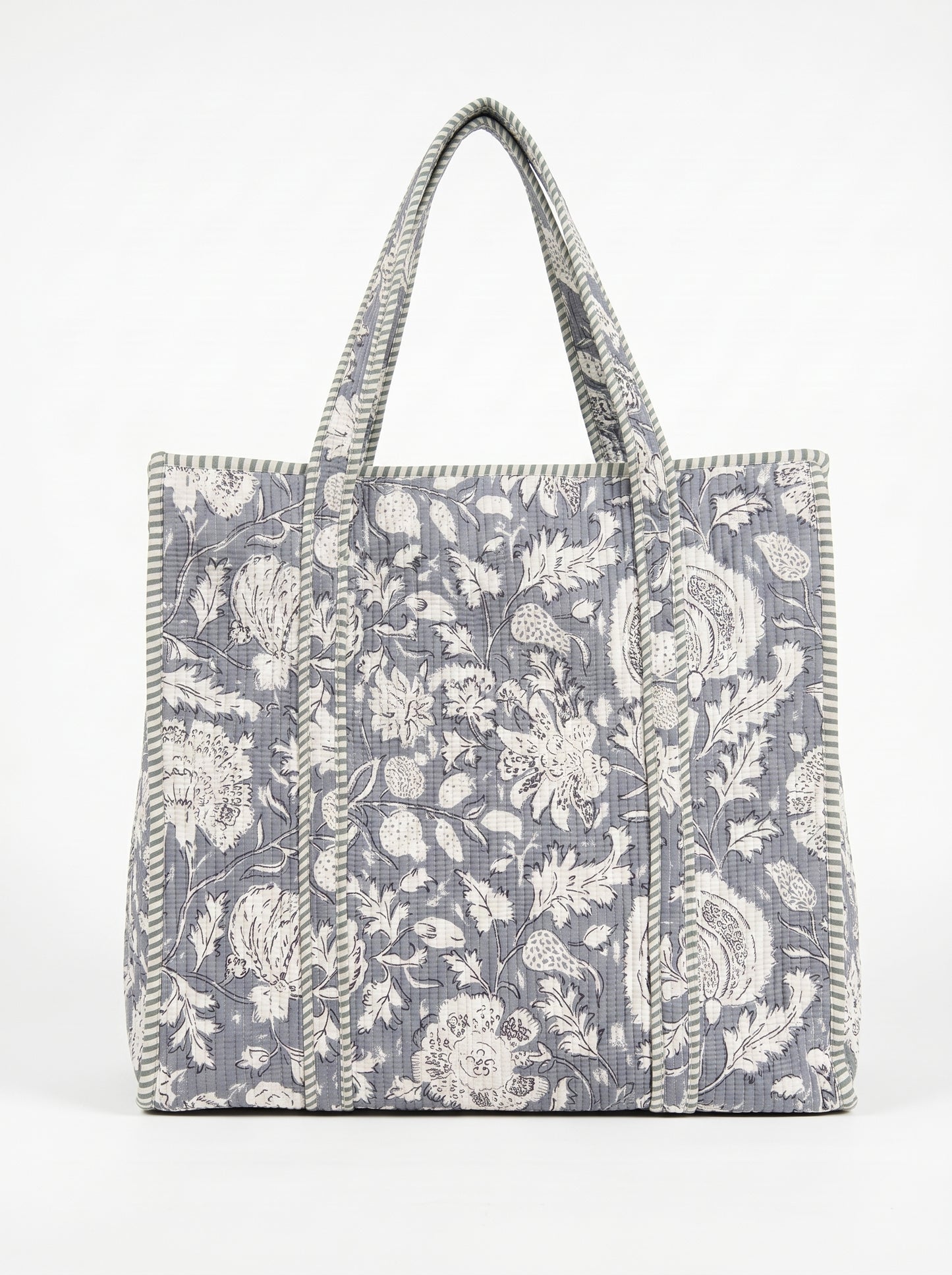 Grey Floral Vine – Wander Tote Bag 18x18
