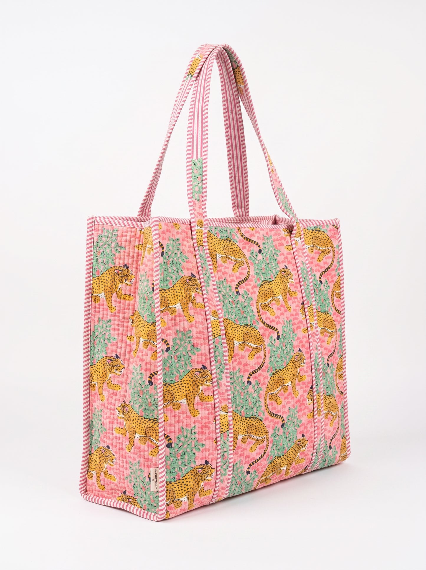 Pink & Blue Leopard – Wander Tote Bag 18x18