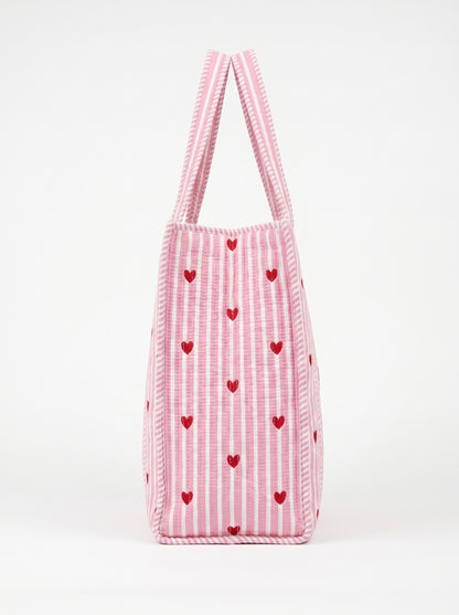 Baby Pink heart-2 – Wander Tote Bag 18x18