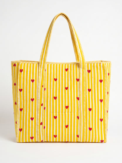 Cute Yellow Heart – Wander Tote Bag 18x18