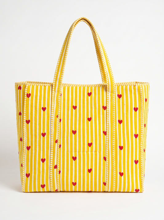 Cute Yellow Heart – Wander Tote Bag 18x18