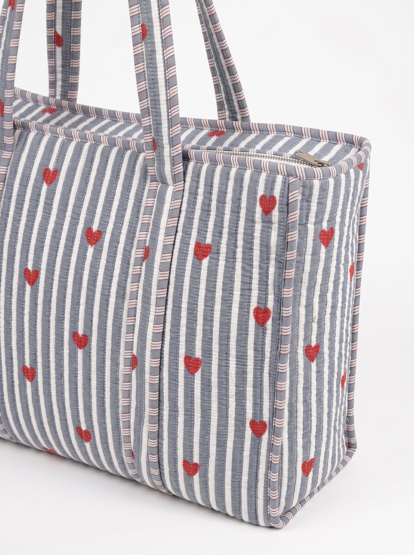 Grey Heart - Tote Bag 19X15