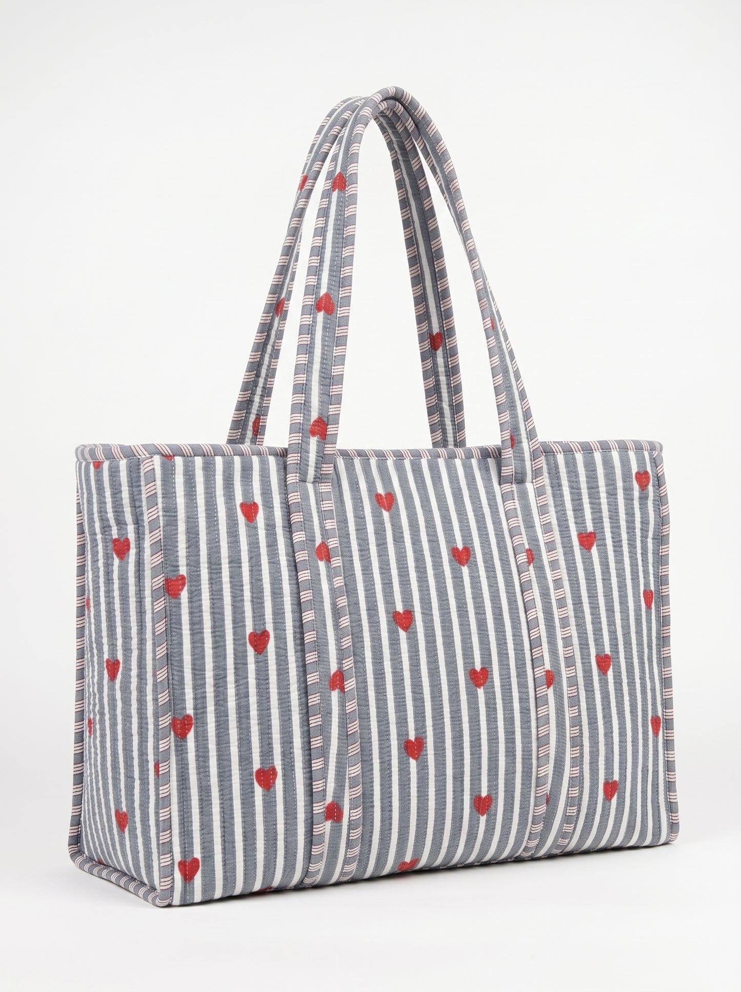 Grey Heart - Tote Bag 19X15