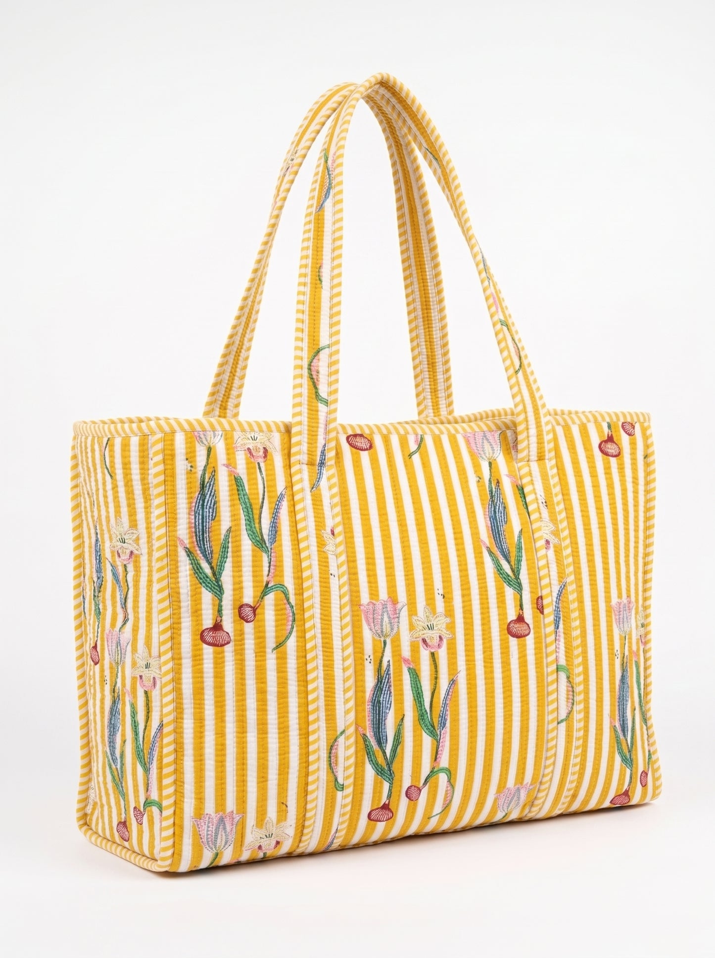 Yellow onion Stripe - Tote Bag 19X15