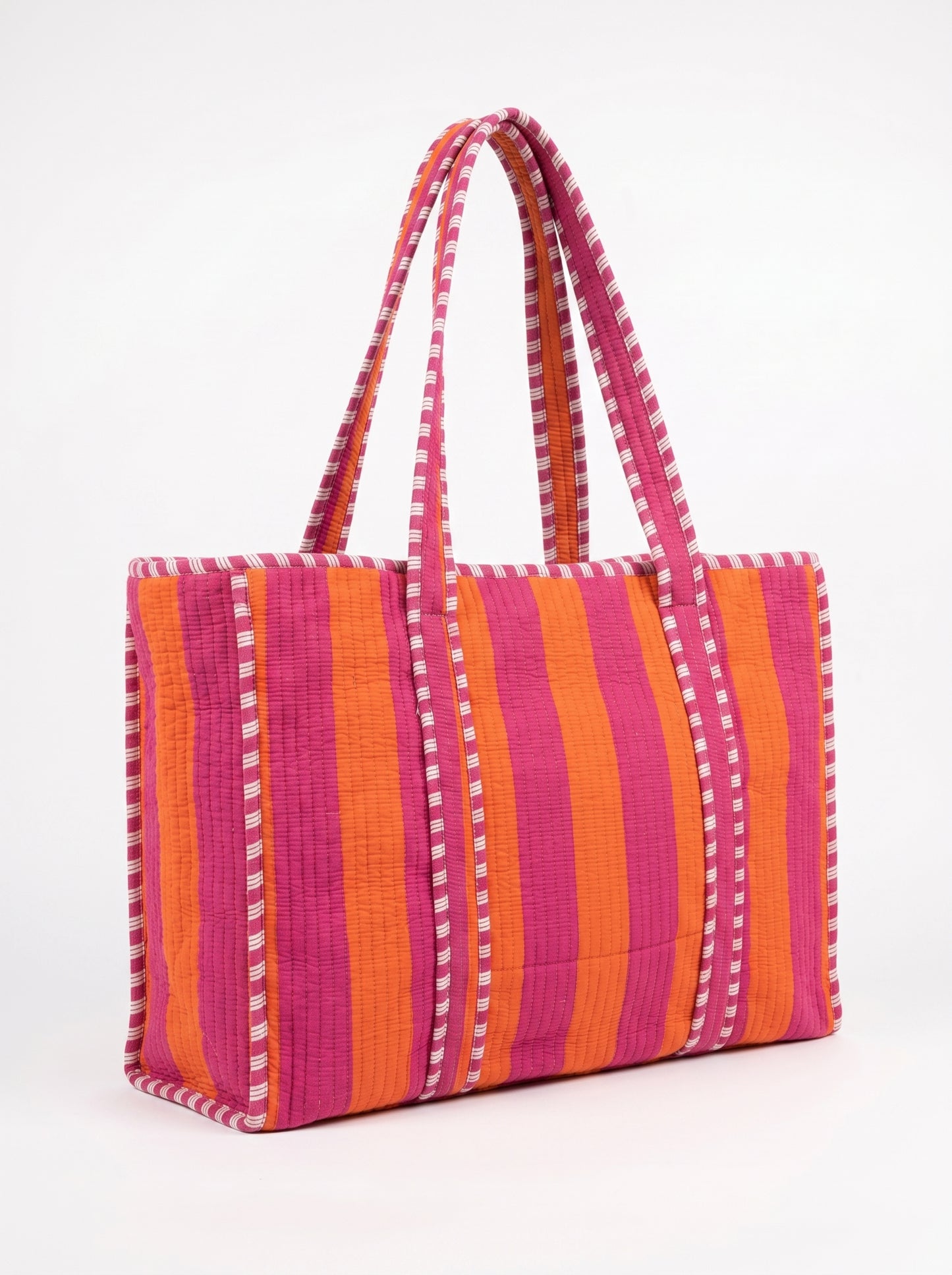 Orange Stripes - Tote & 3 Pouch Set 19X15