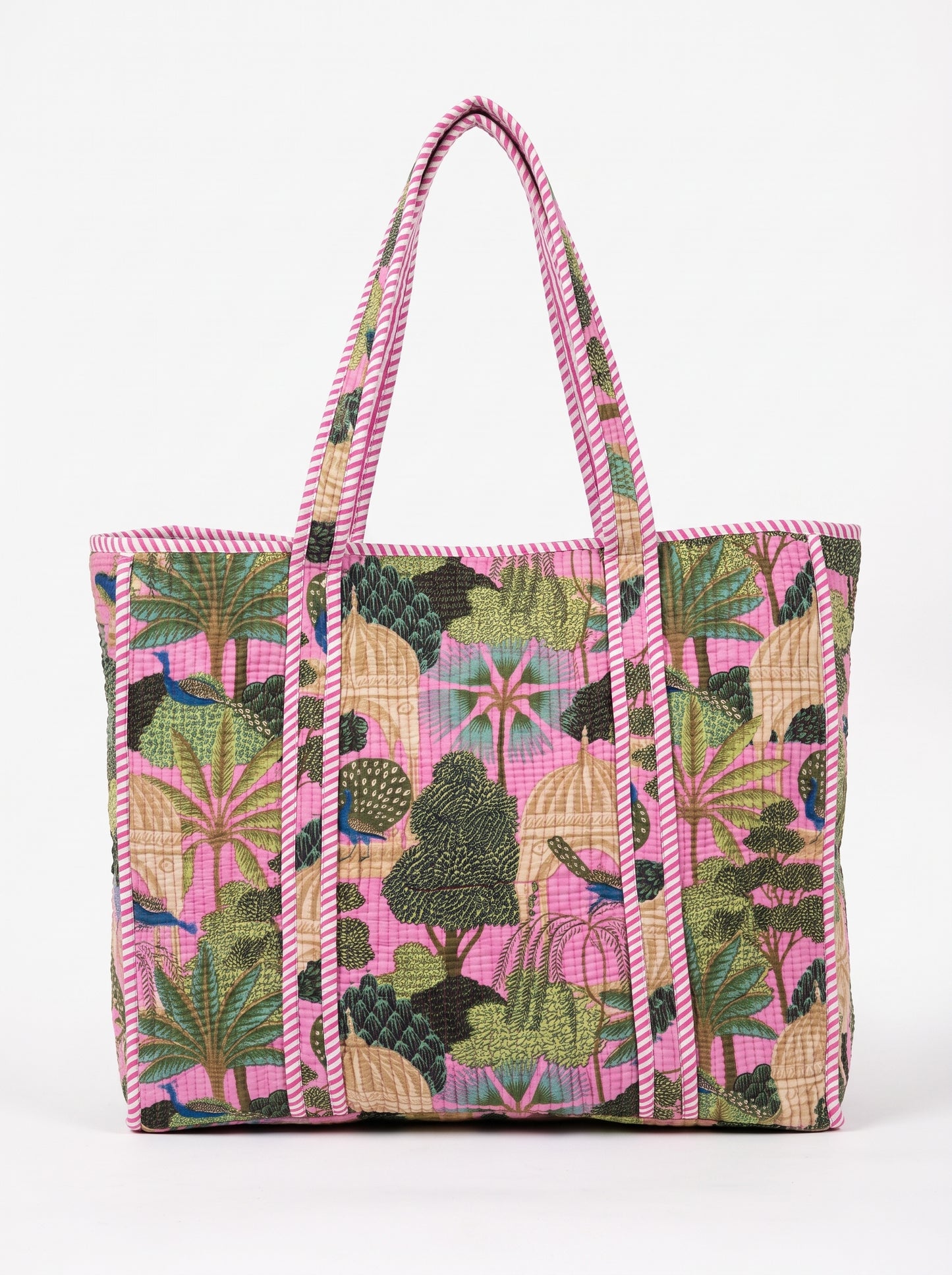 Peacock Pink Grace – Wander Tote Bag 18x18