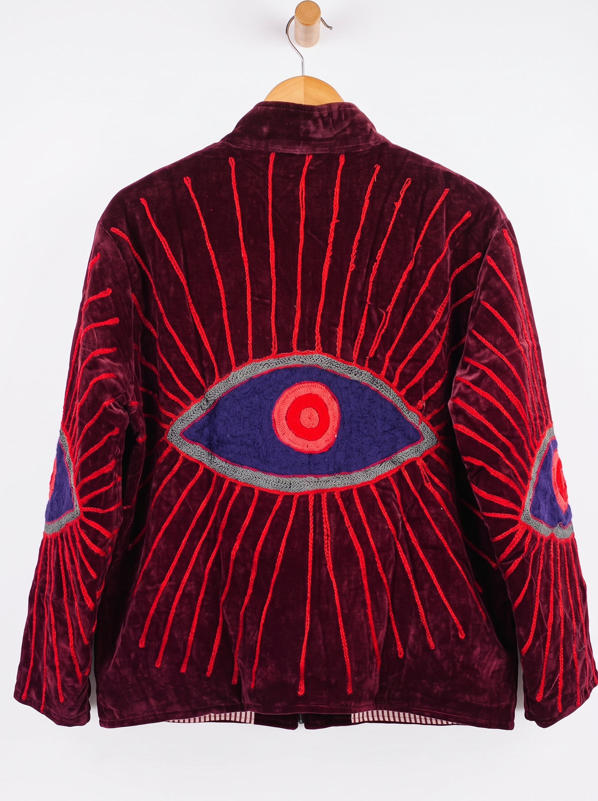 Women's 2010 Suzani Reversible Velvet Jacket – Artistic Embroidered Statement Jacket