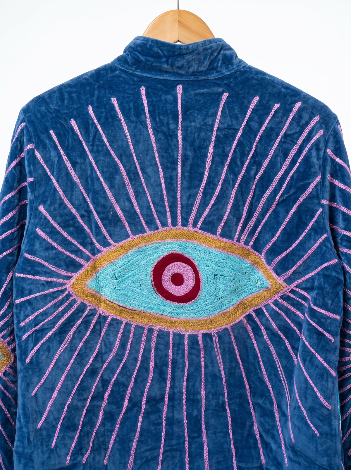Women's 2014 Suzani Reversible Velvet Jacket – Artistic Embroidered Statement Jacket
