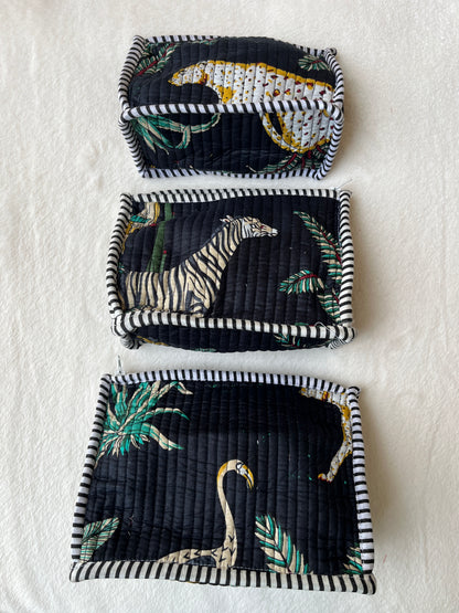 Black Safari Pyramid – Utility Pouch Pack of 3