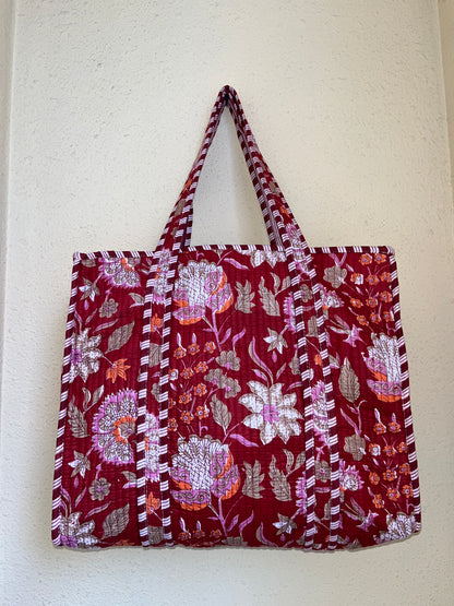 Red Floral – Tote & 3 Pouch Set