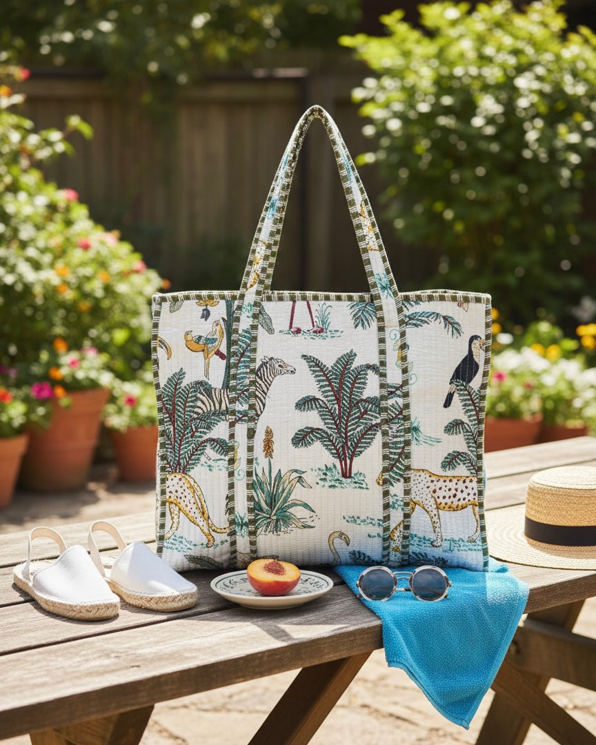 White Safari – Wander Tote Bag 18x18