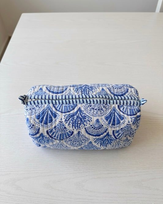 Blue Shell – Quilted Utility Pouch