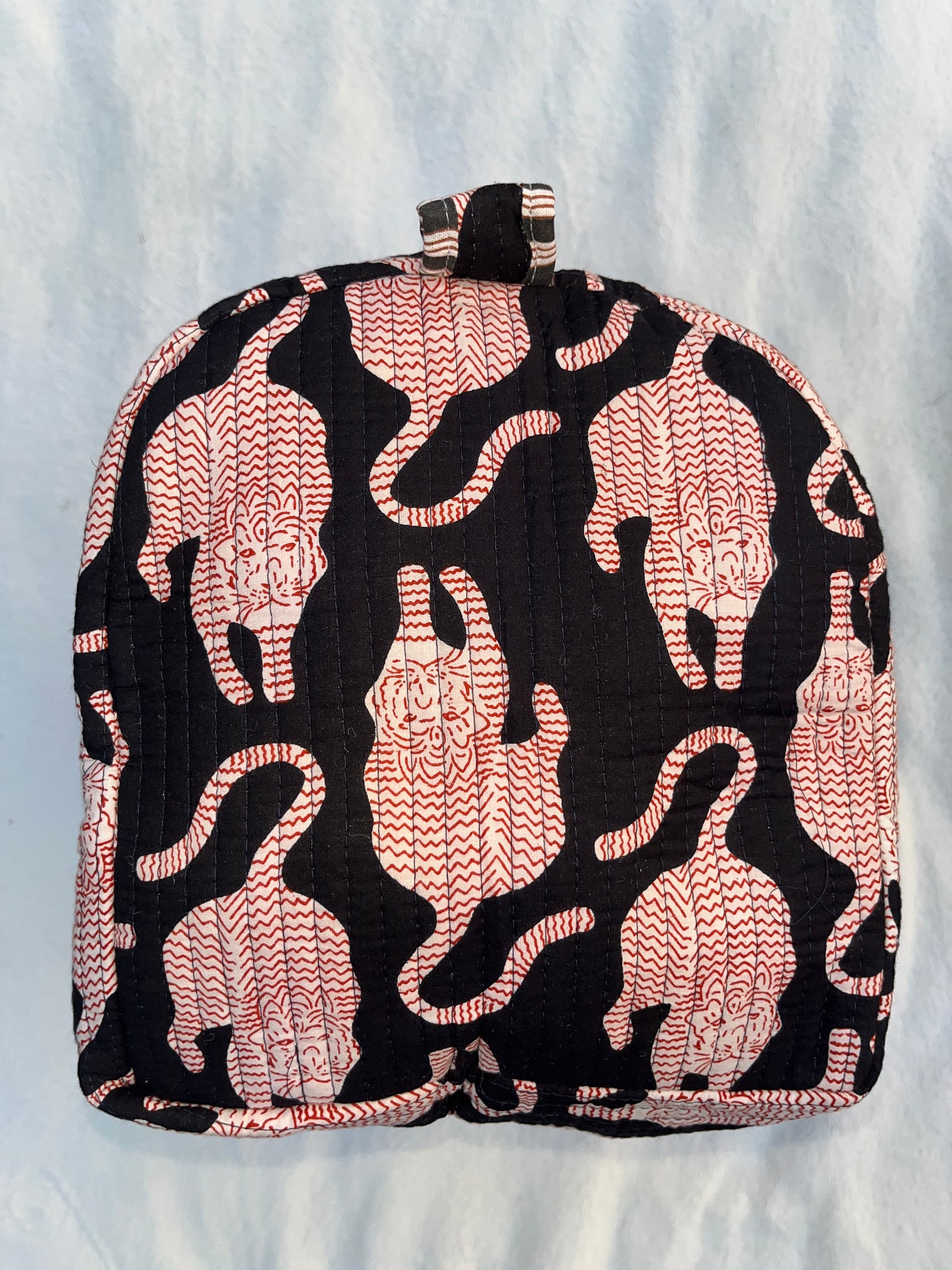 Black Tiger Print Quilted Cotton Duffle Bag – Lightweight Travel Weekender
