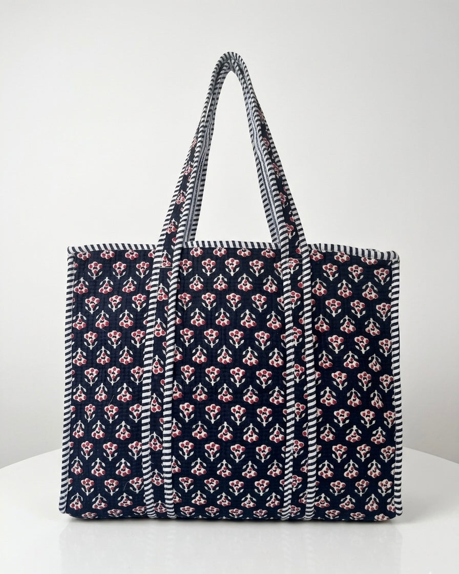 Scarlet Red Mini Bloom – Muse Tote Bag 16X16