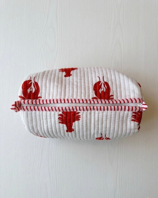 White Lobster – Quilted Utility Pouch