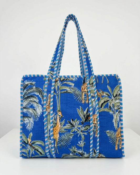 Indigo Blue Forest – Muse Tote Bag 16X16