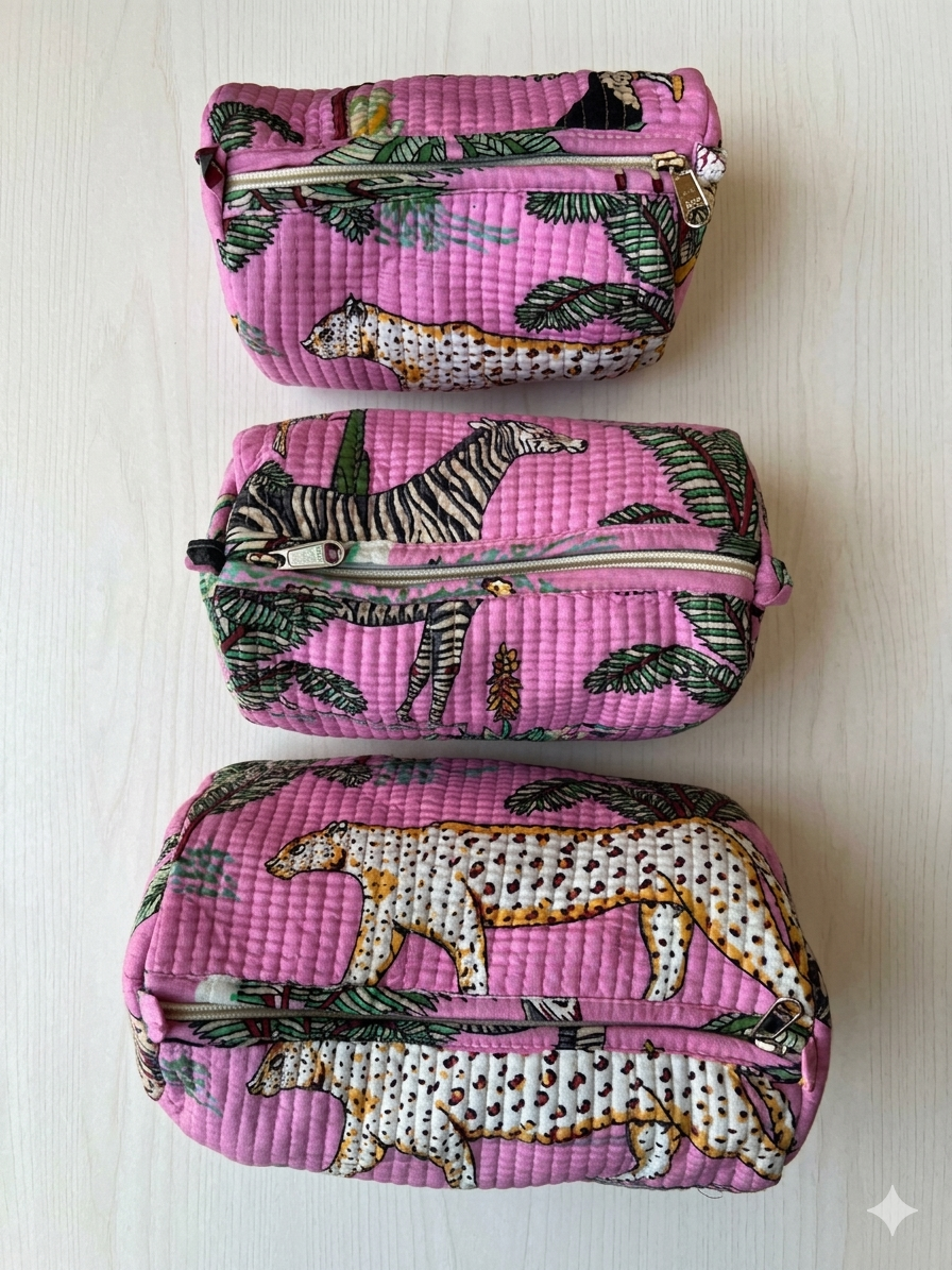 Pink Safari – Utility Pouch Pack of 3