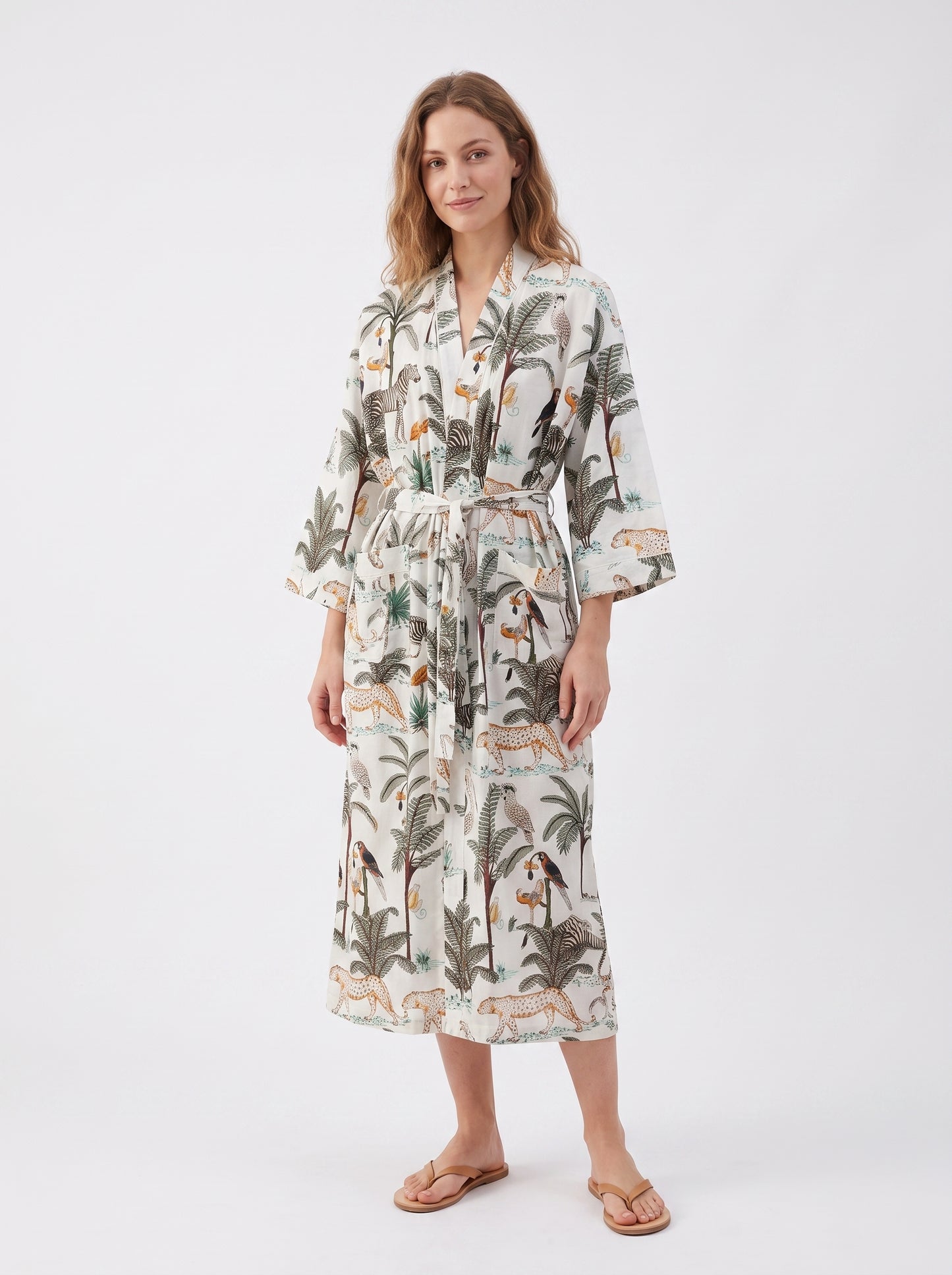 White Safari – Women’s Cotton Kimono