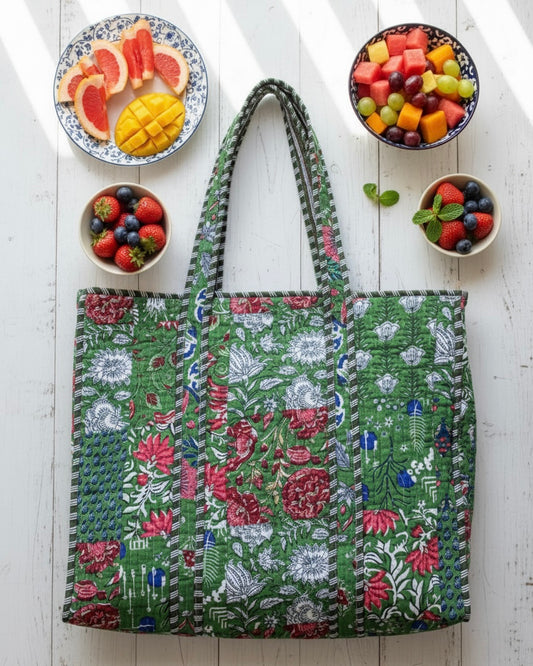 Vintage Green Moss – Wander Tote Bag  18x18