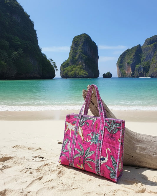 Fuchsia Pink Safari – Wander Tote Bag  18x18
