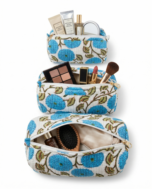 Blue Blossom – Utility Pouch Pack of 3