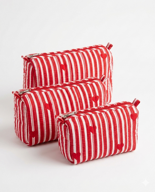 Red Velvet Hearts – Utility Pouch Pack of 3