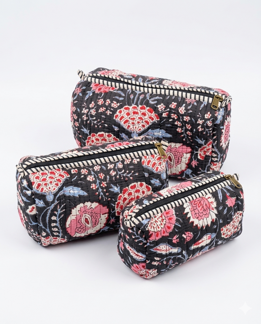 Midnight Black Rose – Utility Pouch Pack of 3