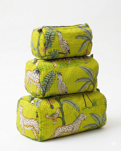 Neon Green Safari – Utility Pouch Pack of 3