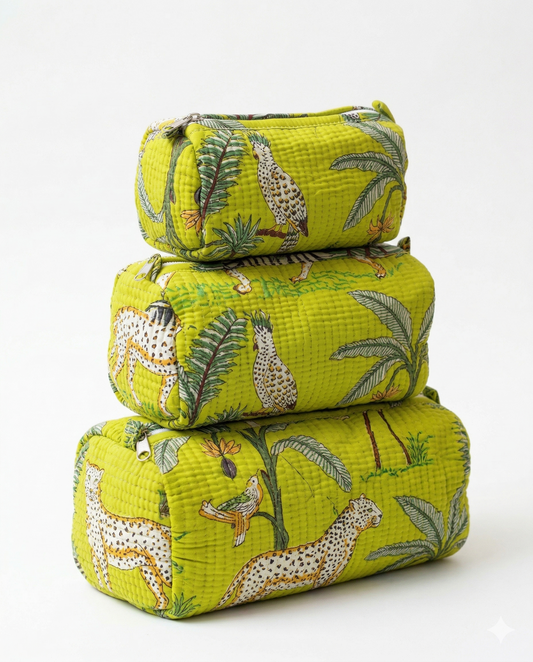 Neon Green Safari – Utility Pouch Pack of 3