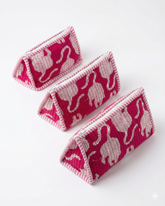 Pink Tiger Pyramid – Utility Pouch Pack of 3