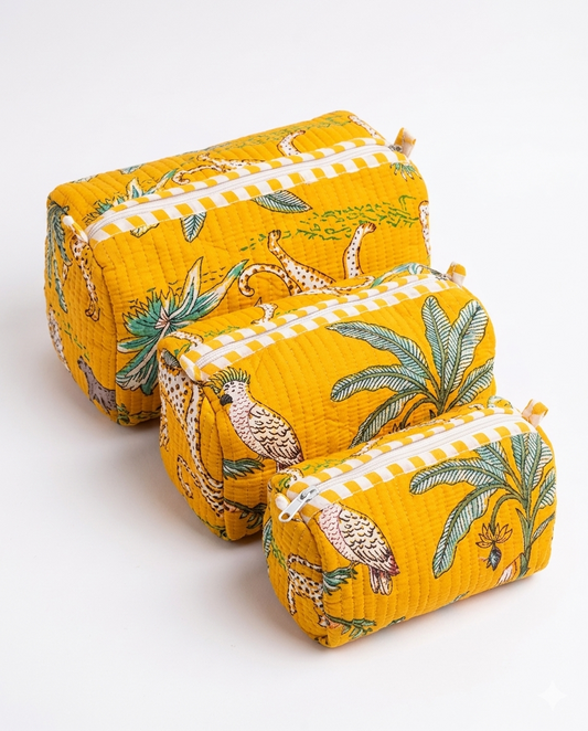 Sunshine Yellow Safari – Utility Pouch Pack of 3