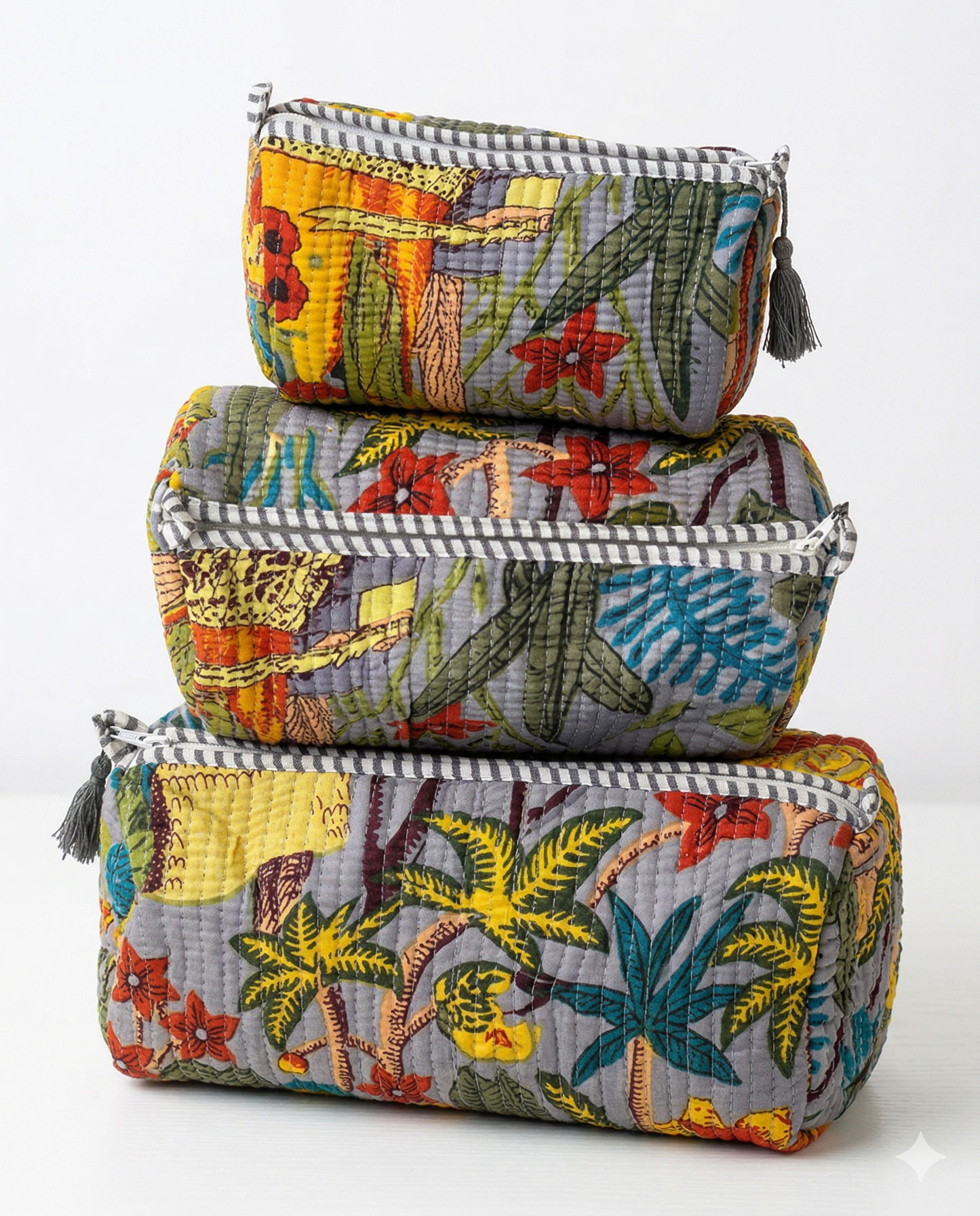 Grey Farida  – Utility Pouch Pack of 3