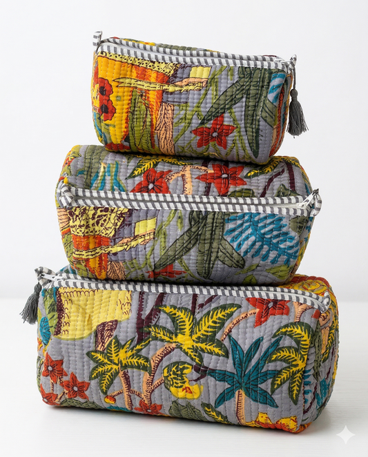 Grey Farida  – Utility Pouch Pack of 3