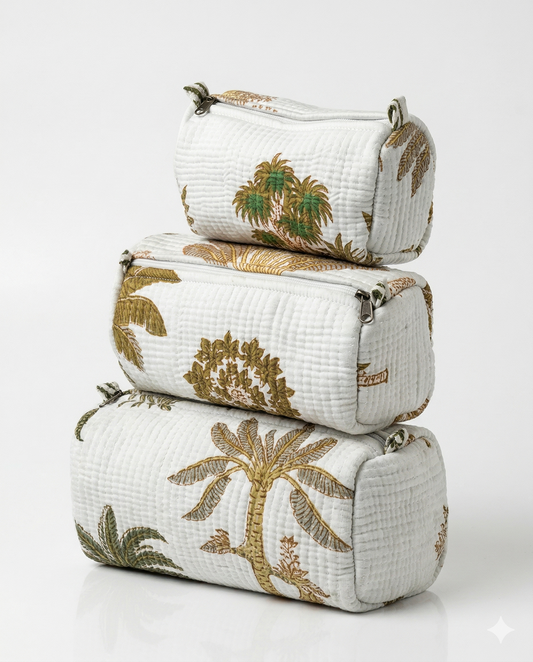 White palm tree – Utility Pouch Pack of 3