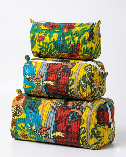 Yellow Farida – Utility Pouch Pack of 3