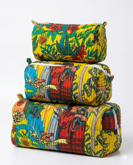 Yellow Farida – Utility Pouch Pack of 3