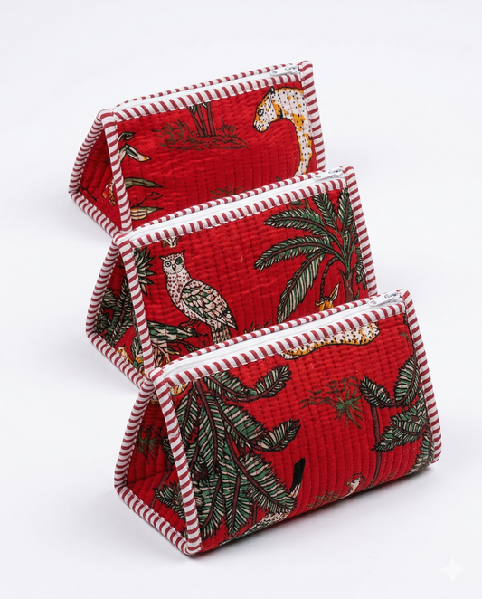Red Safari Pyramid – Utility Pouch Pack of 3