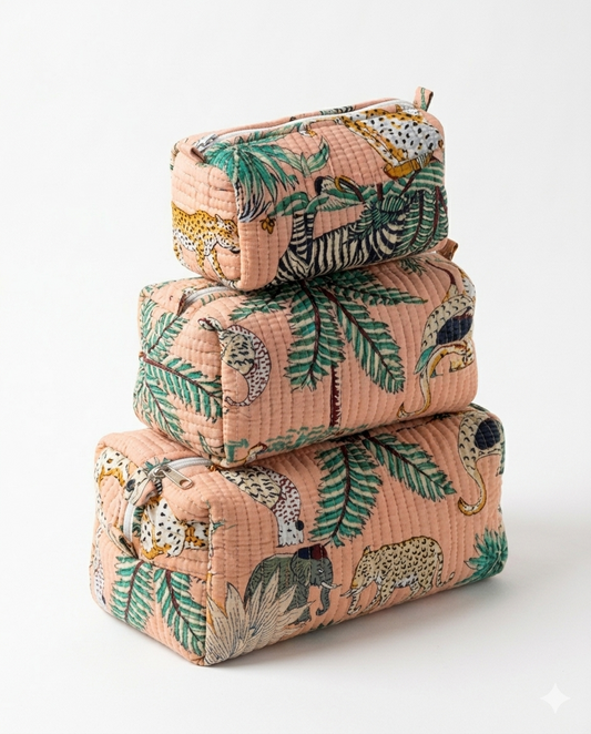 Peach Safari – Utility Pouch Pack of 3