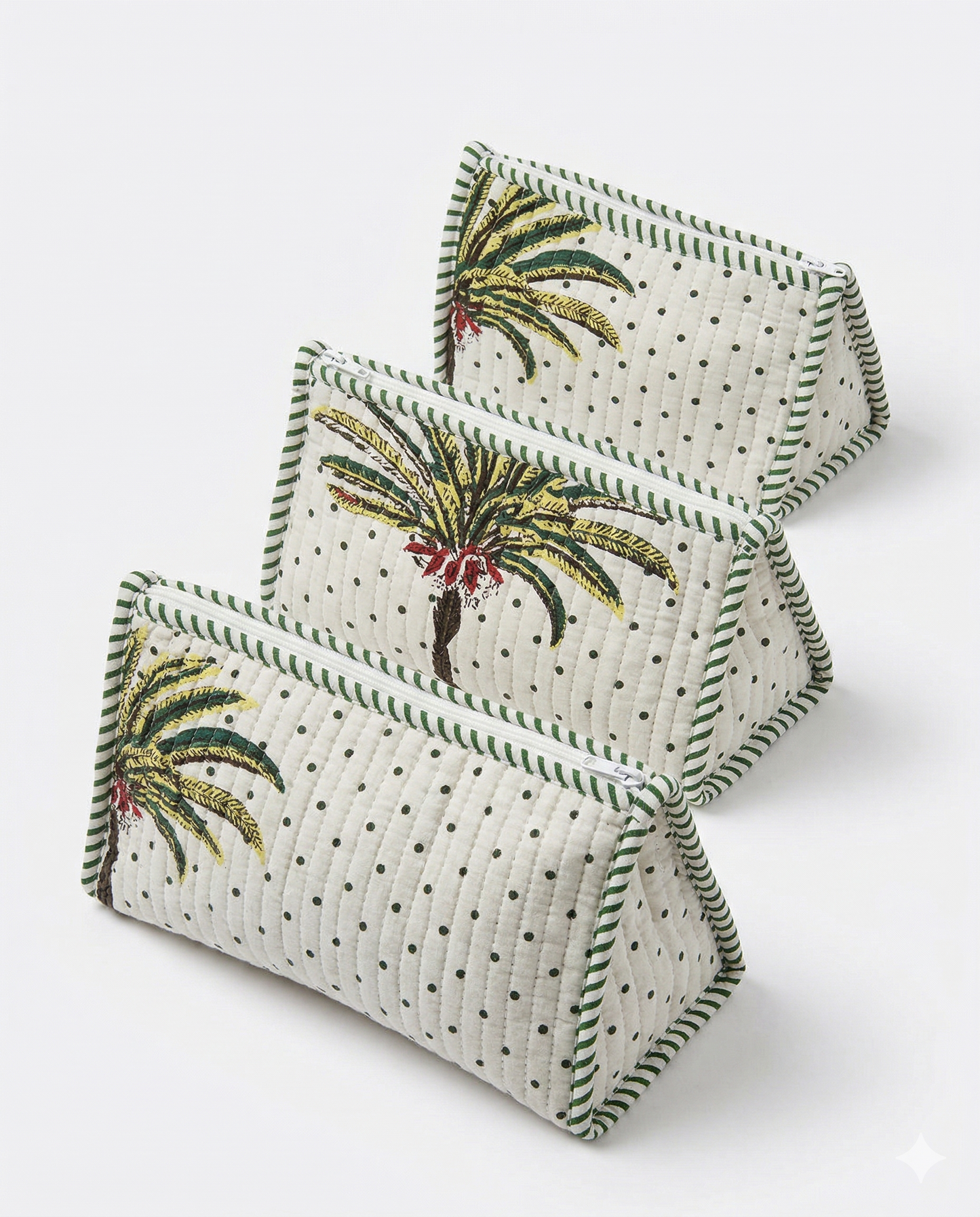 White Plam Tree Pyramid – Utility Pouch Pack of 3