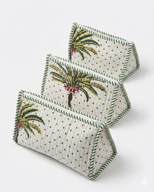 White Plam Tree Pyramid – Utility Pouch Pack of 3