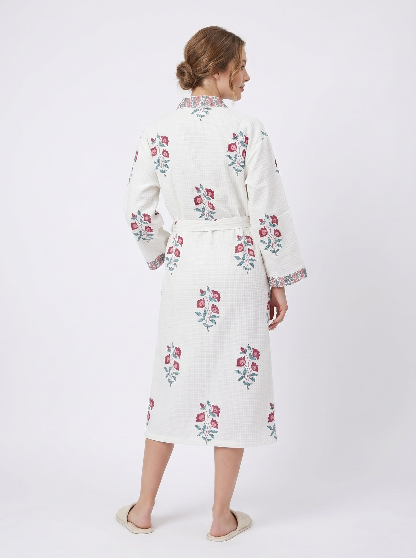 Floral 101 Waffle Bathrobe – Luxury Spa Robe