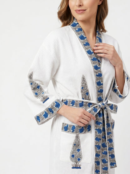 Floral 104 Bathrobe – Luxury Spa Robe