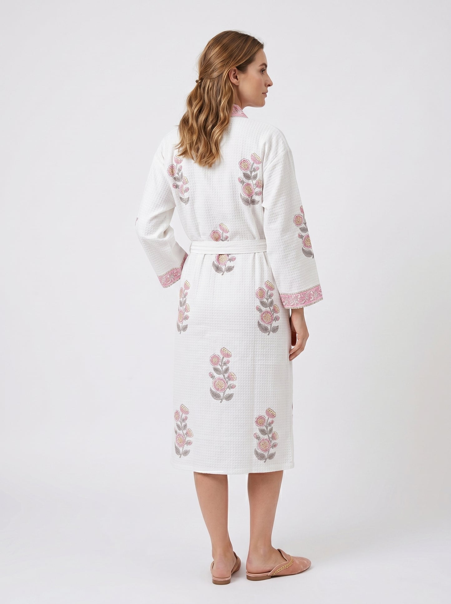 Floral 102 Waffle Bathrobe – Luxury Spa Robe