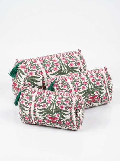 White Floral Dream – Utility Pouch Pack of 3