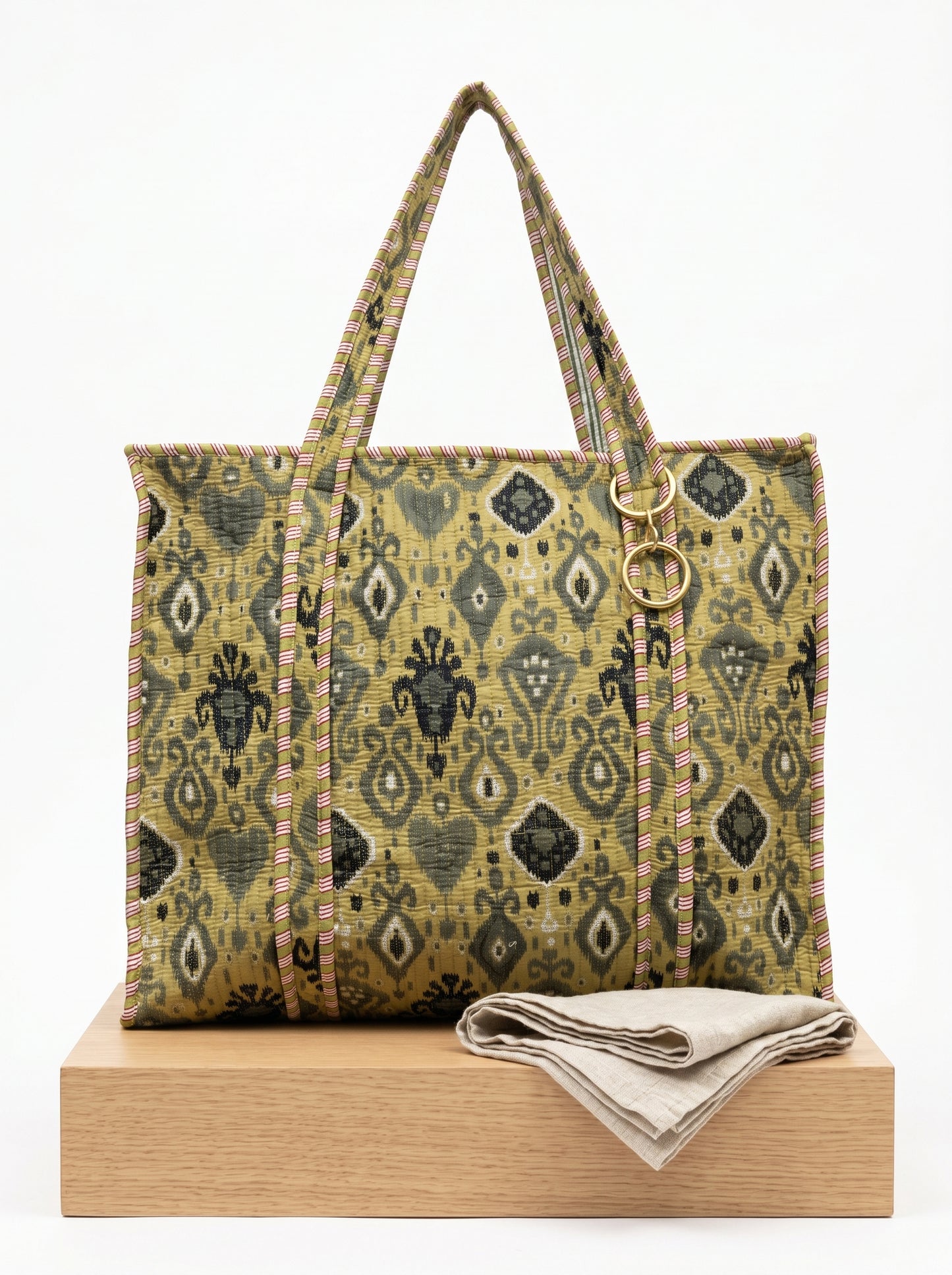 Green Ikkat – Wander Tote Bag 18x18