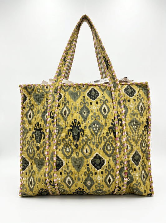 Green Ikkat – Wander Tote Bag 18x18