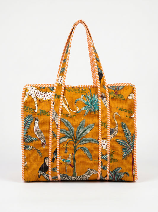 Orange Safari – Wander Tote Bag 18x18