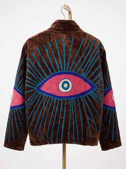 Women's 2002 Suzani Reversible Velvet Jacket – Artistic Embroidered Statement Jacket
