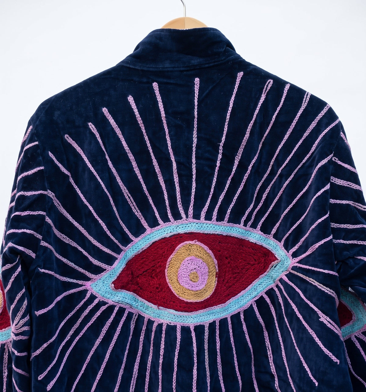 Women's 2013 Suzani Reversible Velvet Jacket – Artistic Embroidered Statement Jacket
